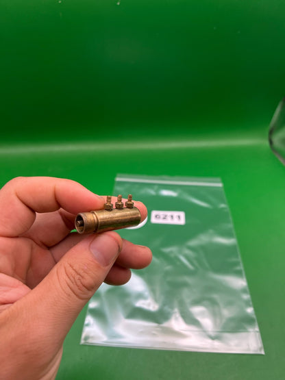 Brass Autococker 3-way - used paintball 3-way valve - brass