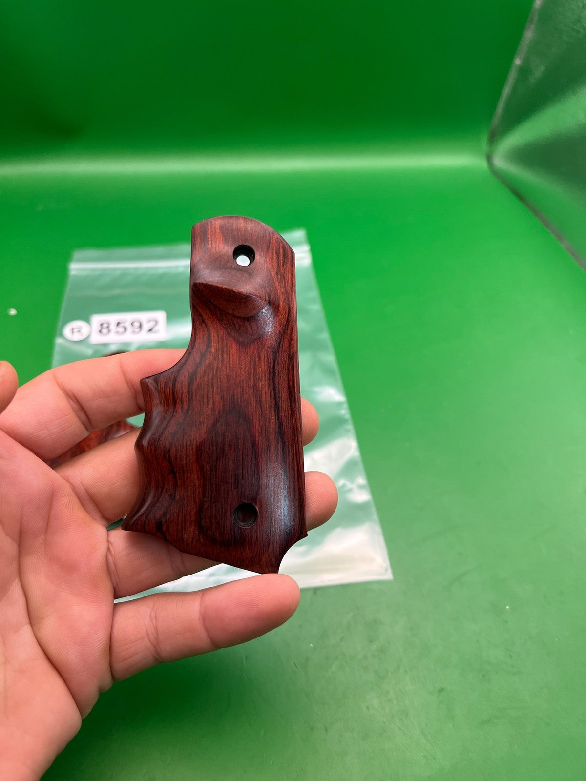 Paintball 1911 45 Style Wood Split Grips Rosewood Brown Pair