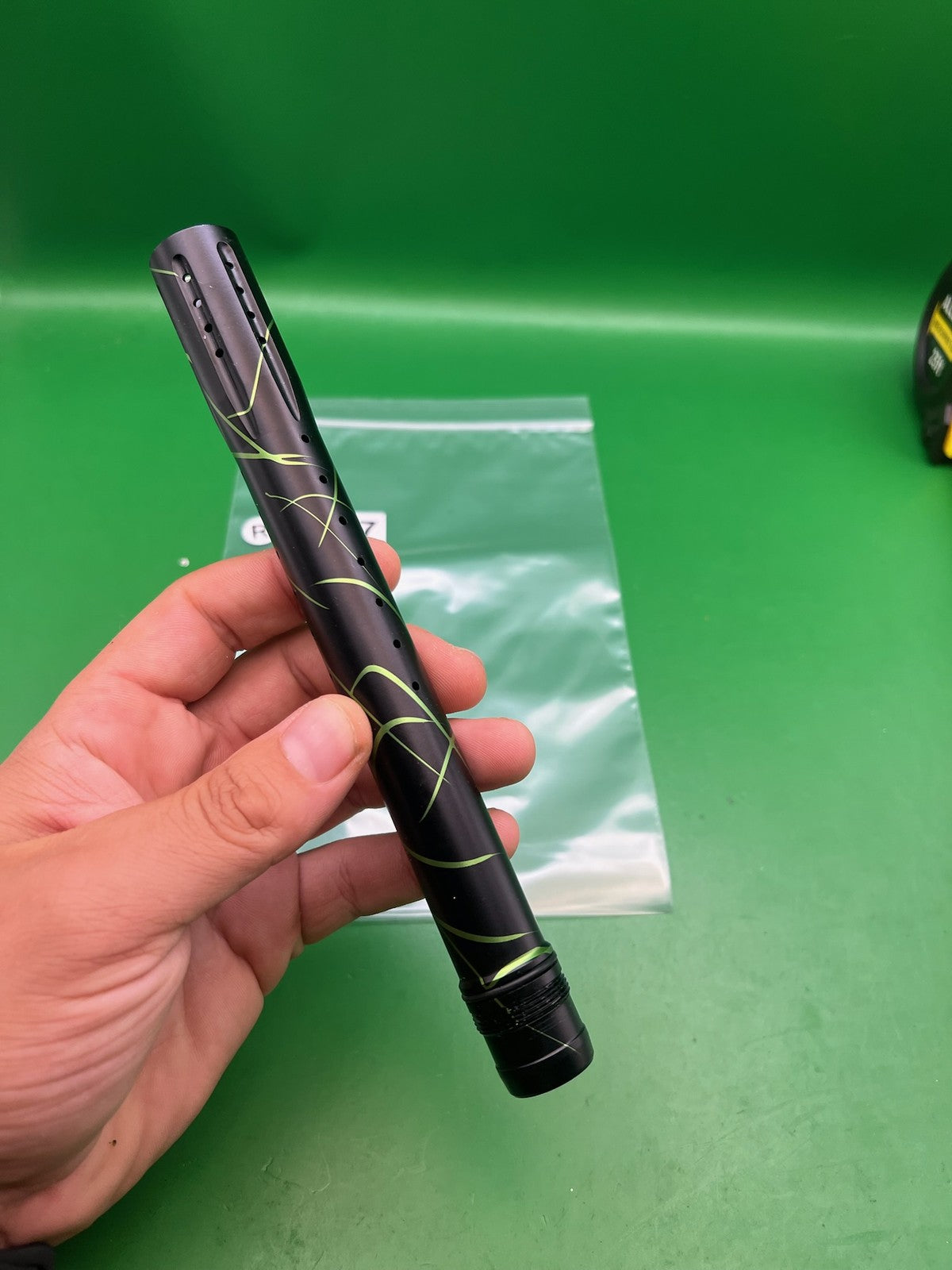 Dye Ultralite UL 14" Front Barrel Tip Black Green Splash GEO EGO LUXE Shocker