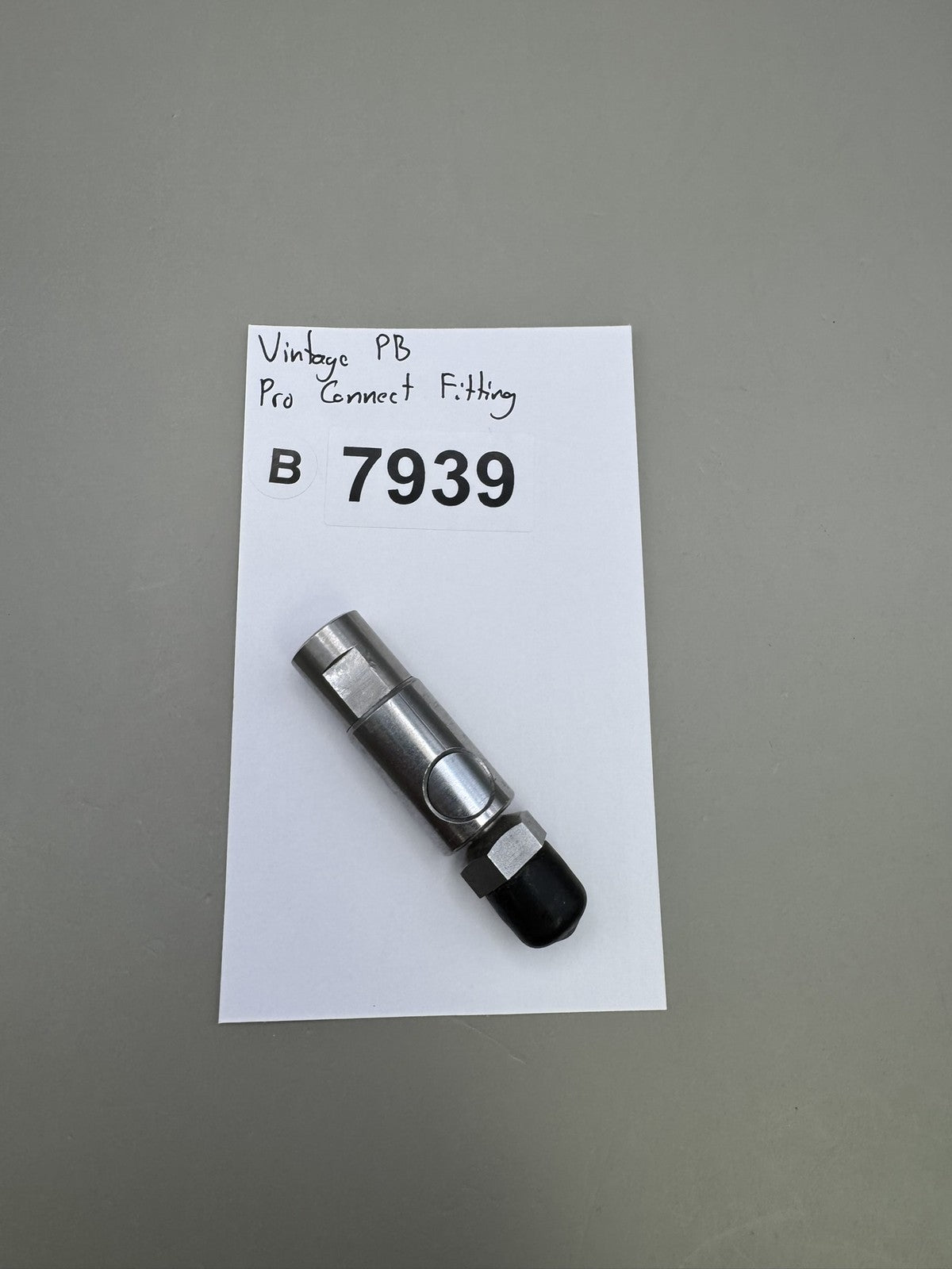 Vintage Paintball Pro Connect Fitting Silver