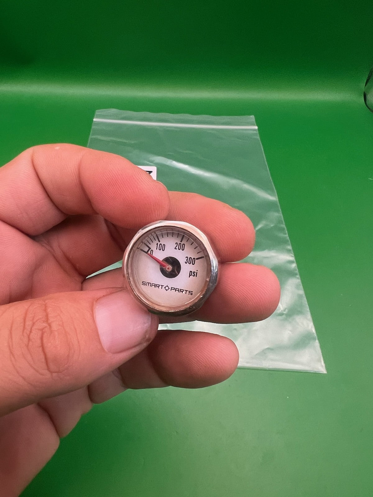 Smart Parts 0-300 PSI Mini Pressure Gauge Chrome ION Shocker SFT