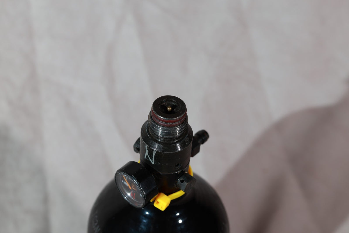 Ninja Paintball 35ci HPA Air Tank Black Dye Logo with Regulator