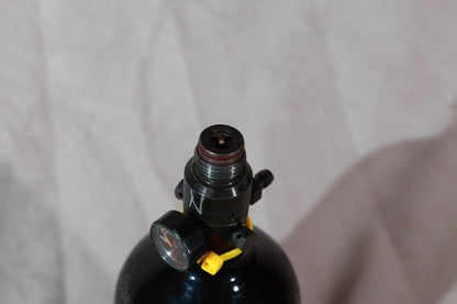 Ninja Paintball 35ci HPA Air Tank Black Dye Logo with Regulator