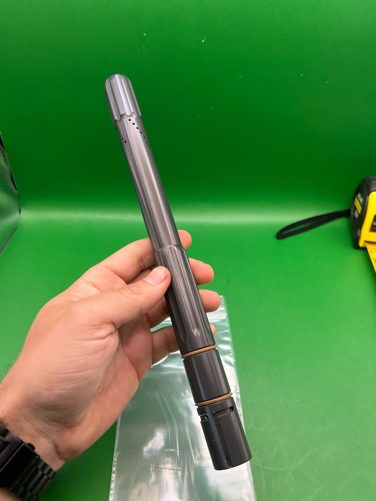 J&J Automag 12" .691 Pewter - used paintball barrel - pewter
