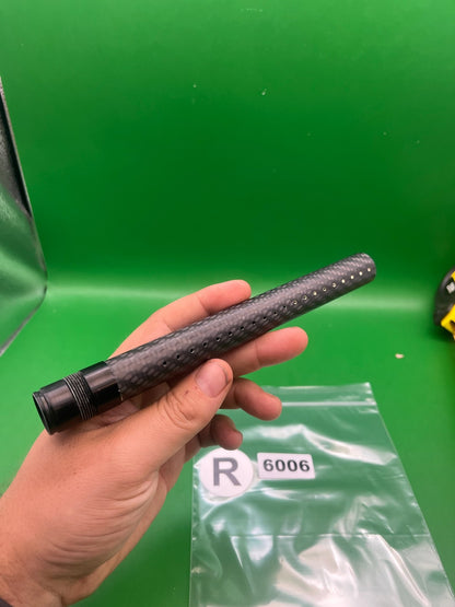 Dye Ultralight Carbon Barrel Tip - used paintball barrel tip - black carbon fiber
