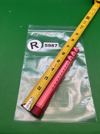 Red CP Barrel Tip - used paintball barrel tip - red anno