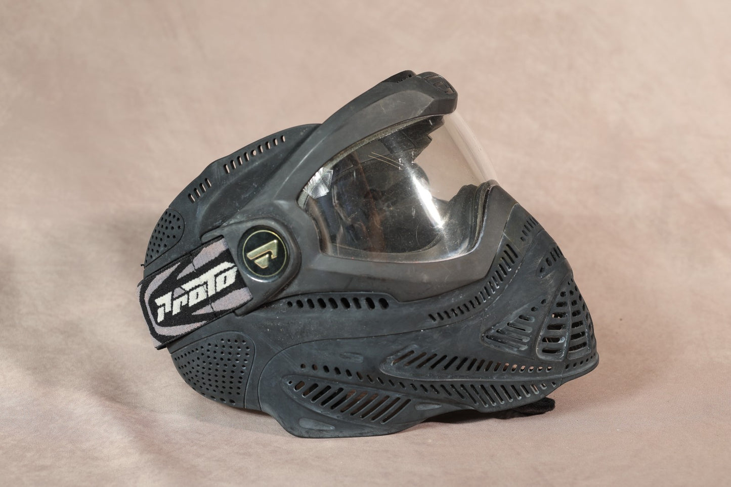 Proto Paintball Mask Full Face Black Clear Lens Goggle Protective Gear