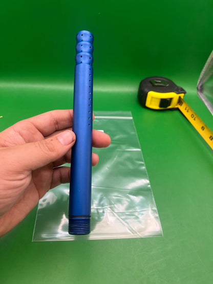 CP Barrel Tip Blue - used paintball barrel tip - blue anno