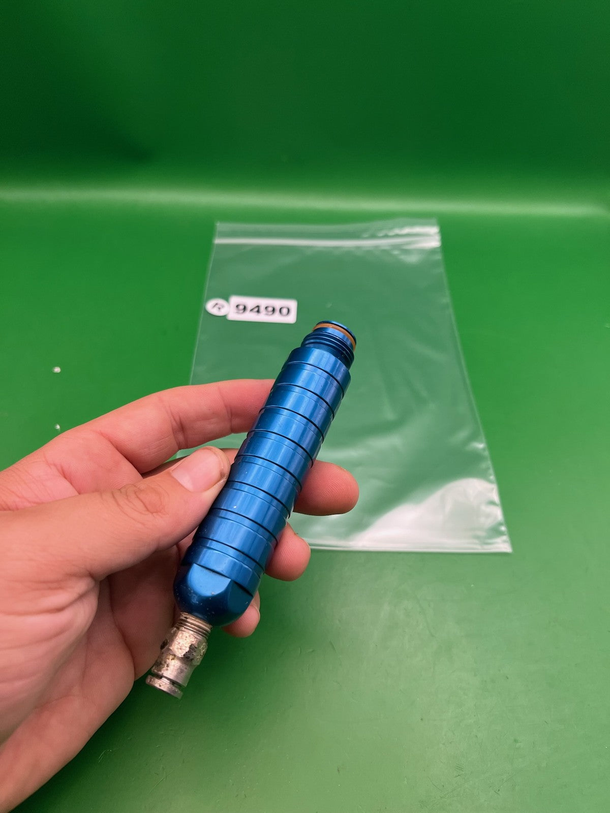 Smart Parts Gas Through Front Grip Blue Anodized Aluminum Paintball Marker