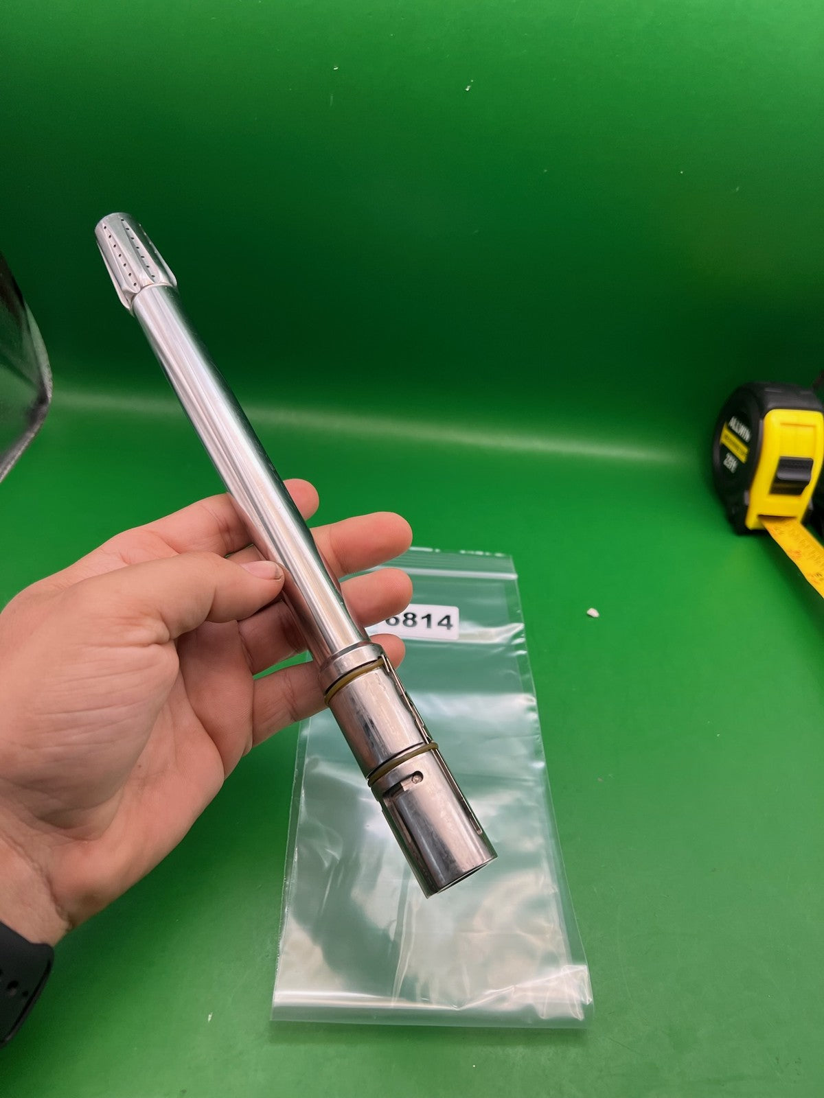 AGD Automag Stainless Steel Paintball Barrel Silver 11in .689 Bore - used paintball barrel - silver