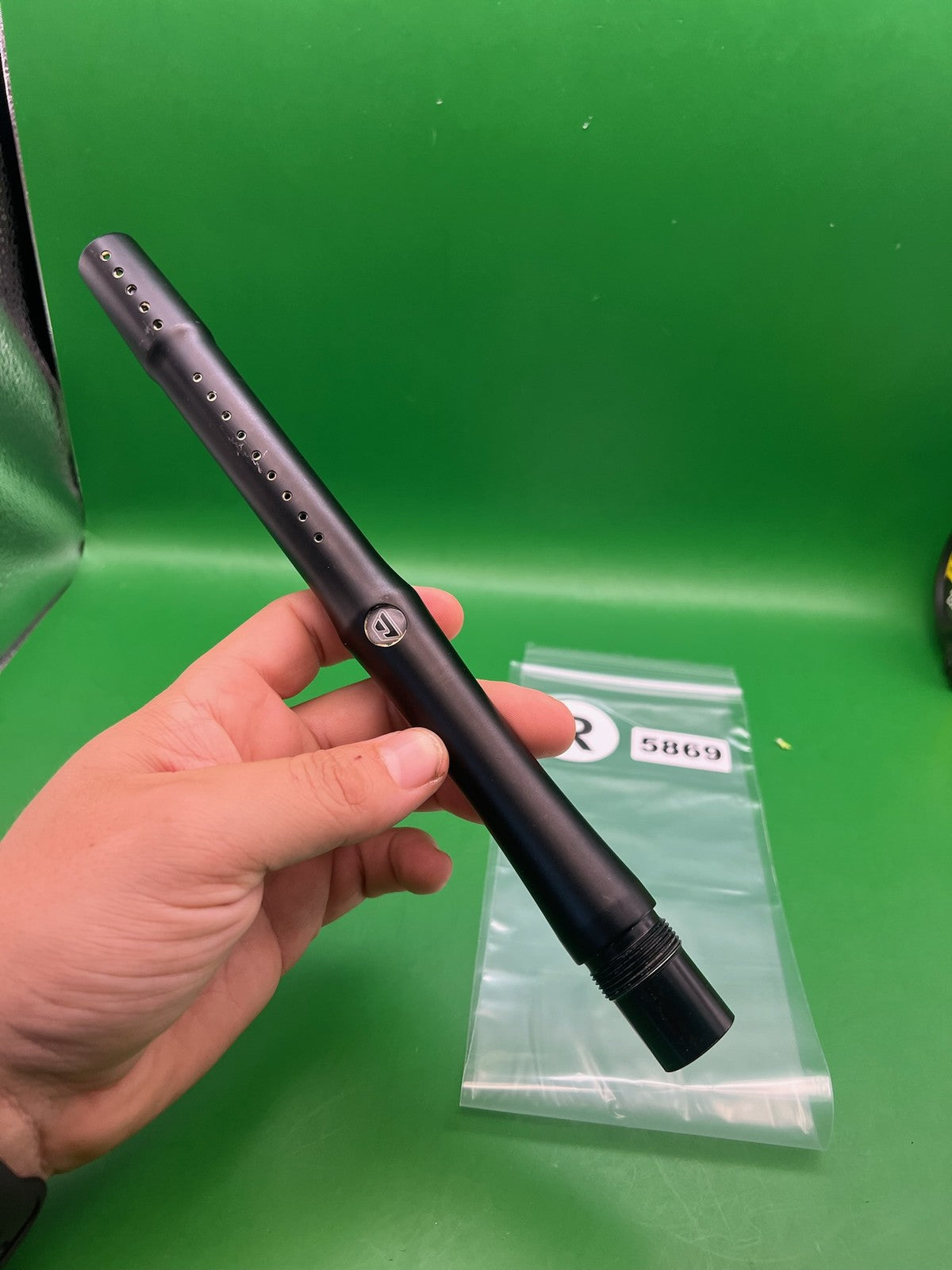 Stock Proto 12" .689 Black - used paintball barrel tip - black