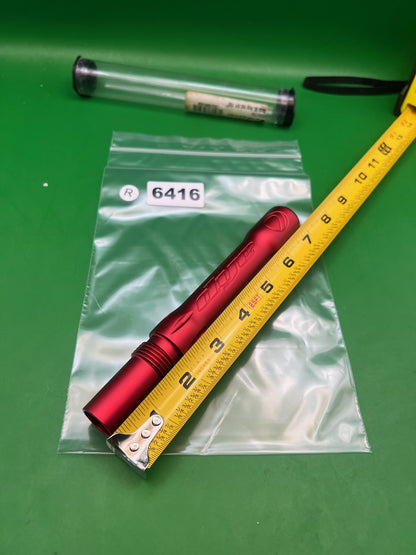 Dye Ultralite Barrel Back Red .692 Angel Threaded - used paintball barrel back - red anno