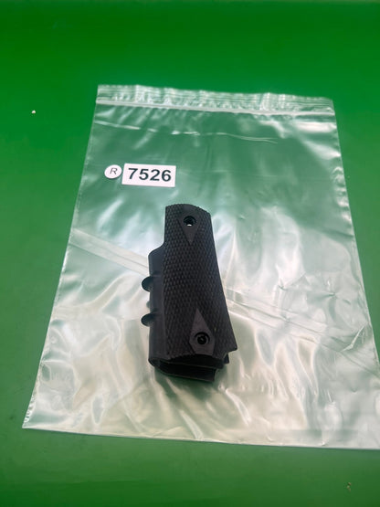 Smart Parts 1911 45 Style Grip Panels Black Rubber Checkered Diamond