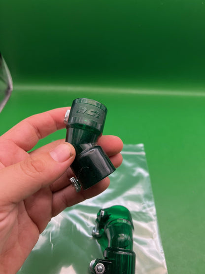 32 Degrees Classic Feedneck Elbow Green Lot of 2 - used paintball feedneck elbow - green