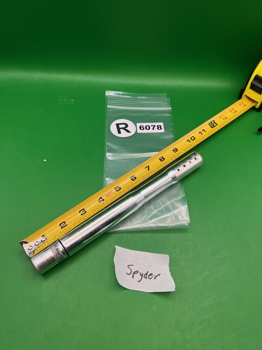 Spyder Barrel One-Piece Chrome 9" .686 - used paintball barrel - chrome/silver