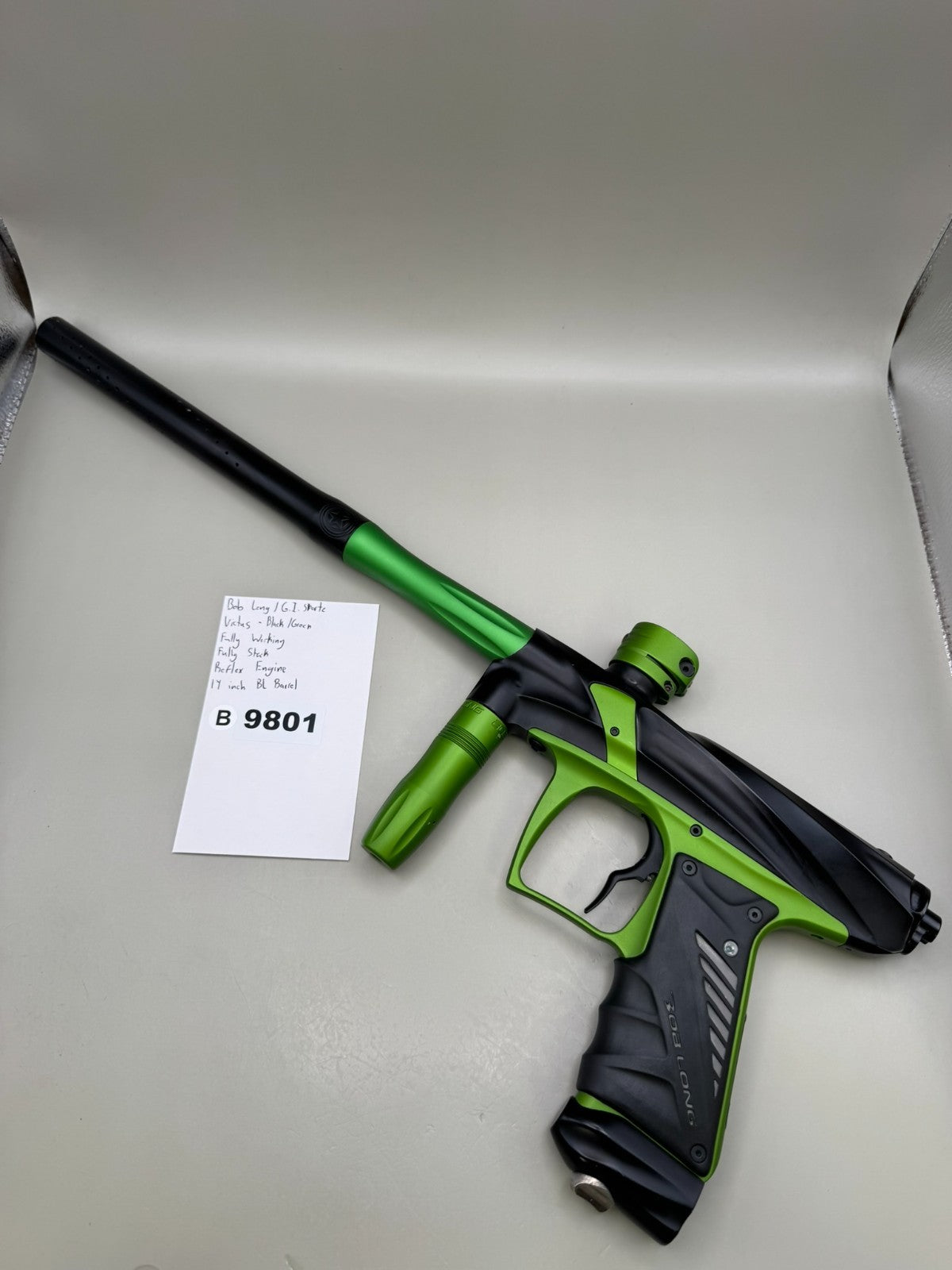 Bob Long / G.I Sportz Victus - Black/Green - Paintball Marker Fully Working
