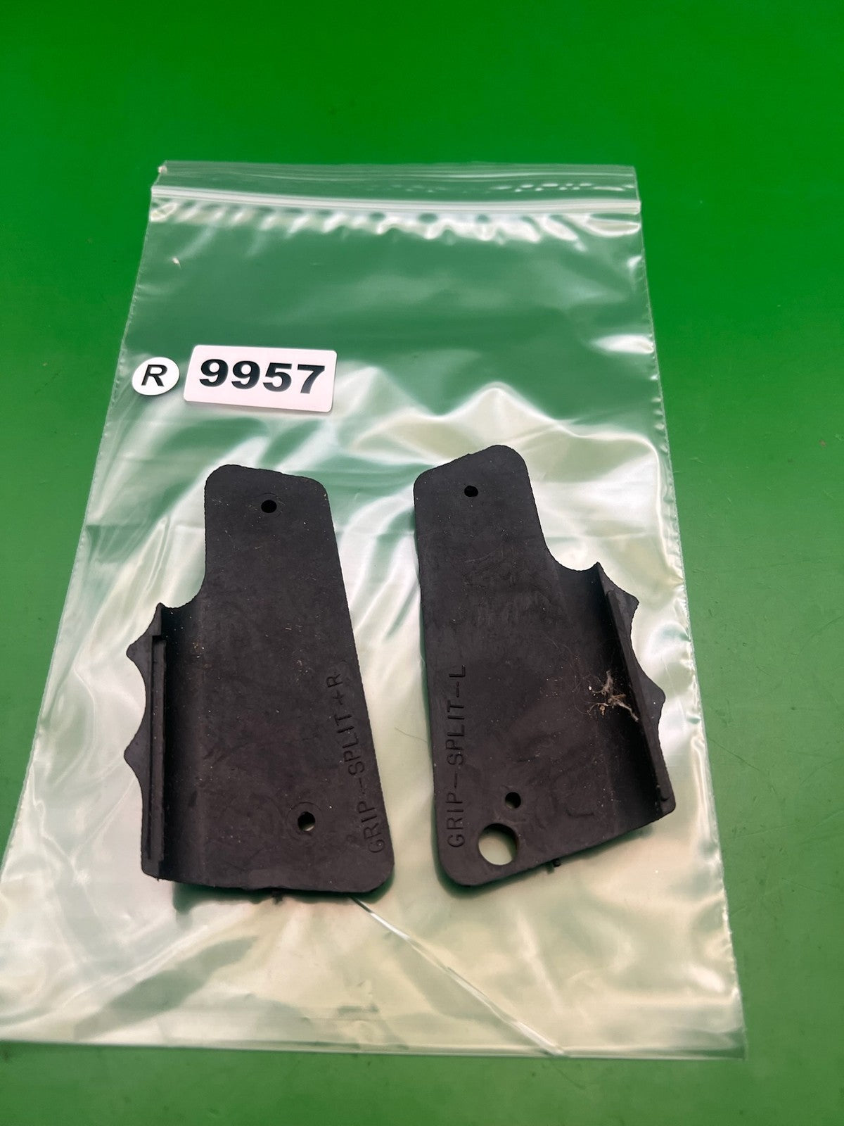 45 Paintball Rubber Split Grips Black