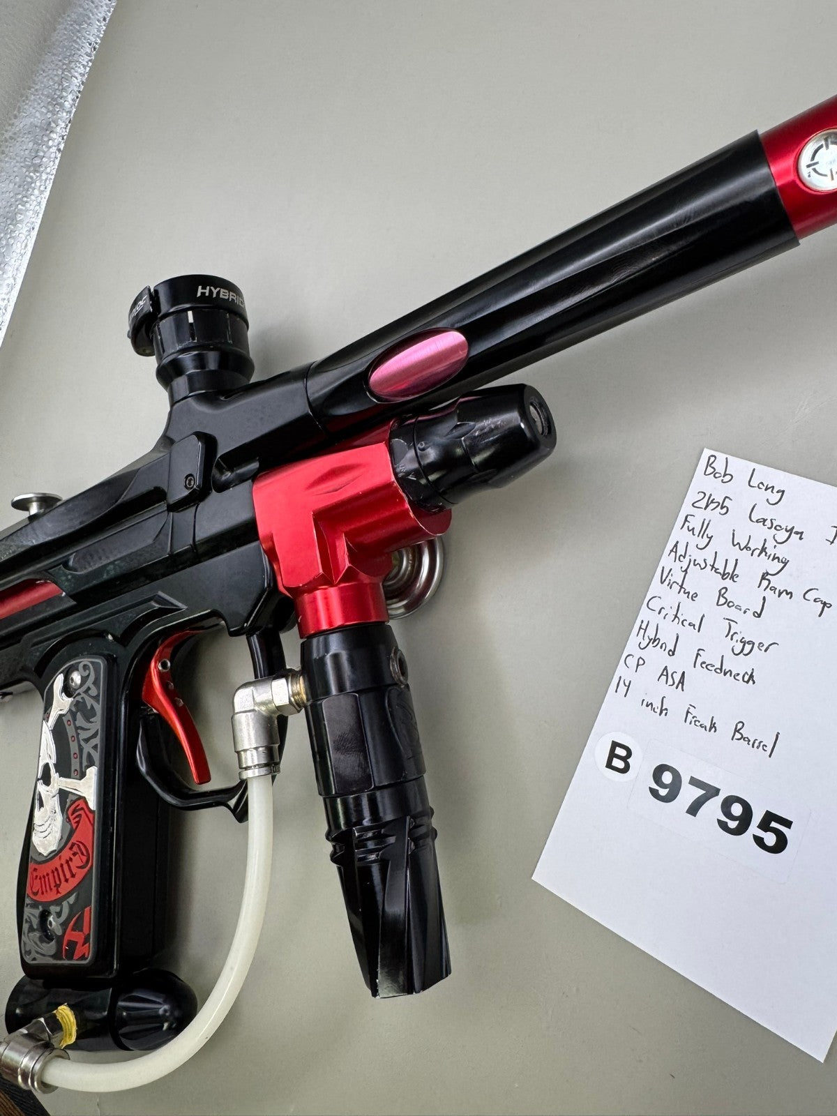 Bob Long 2k5 Lasoya Intimidator - Black/Red - Paintball Marker Fully Working