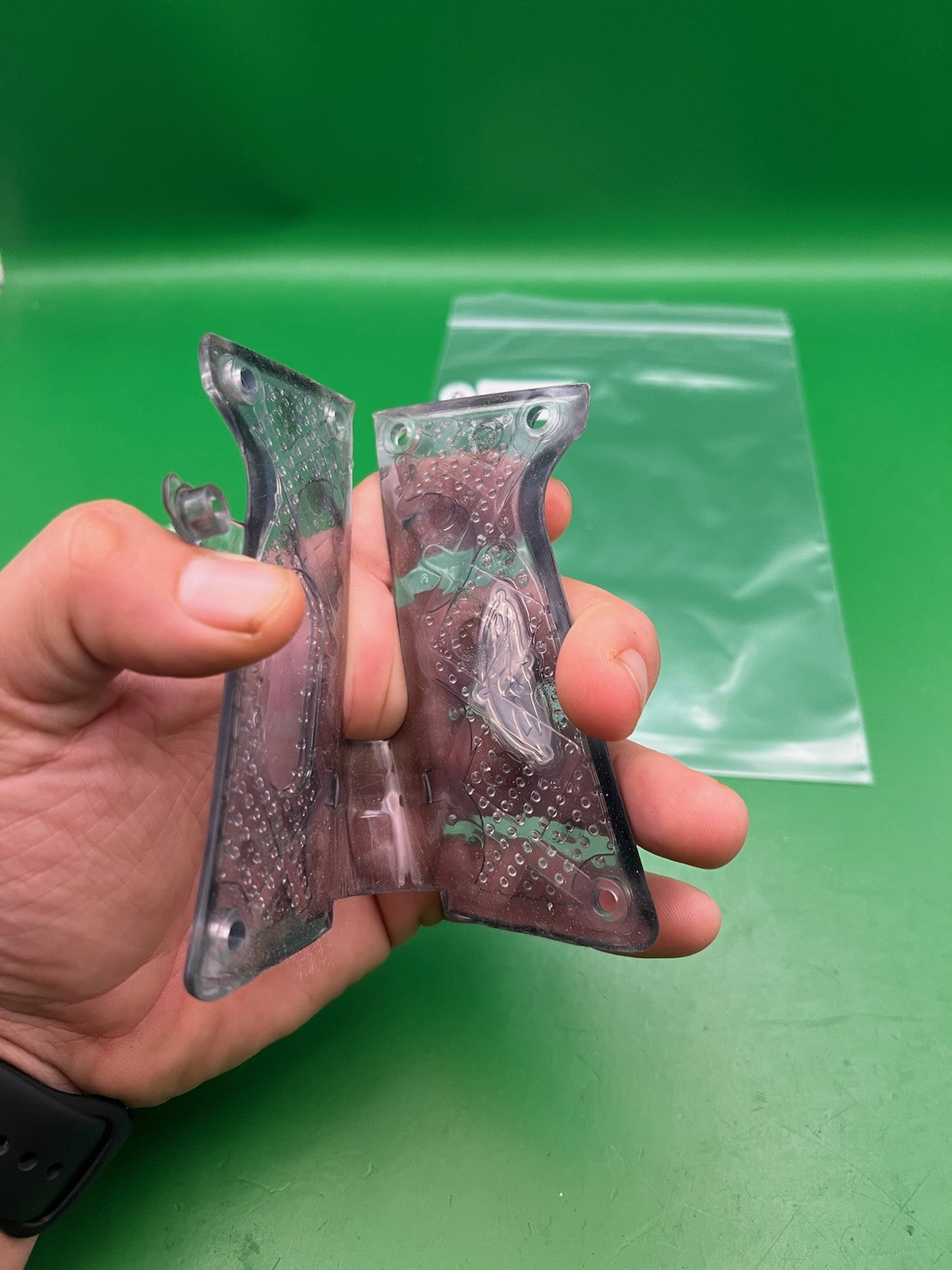 Dye WDP Angel LCD Sticky Grip Panels Clear Smoke Wrap Around