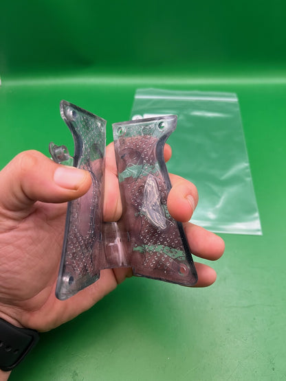Dye WDP Angel LCD Sticky Grip Panels Clear Smoke Wrap Around