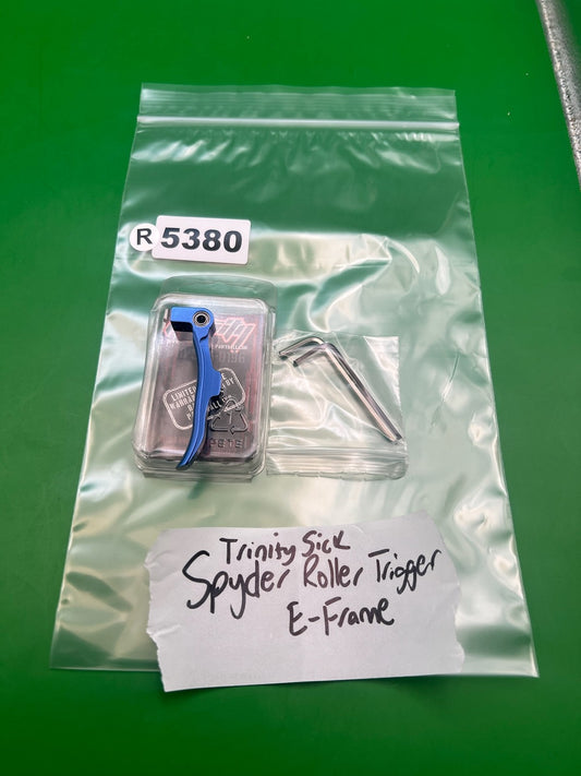 Trinity Sick Spyder Roller Trigger E-Frame Blue Anodized Aluminum