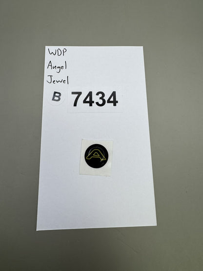WDP Angel Jewel Logo Sticker Black Gold