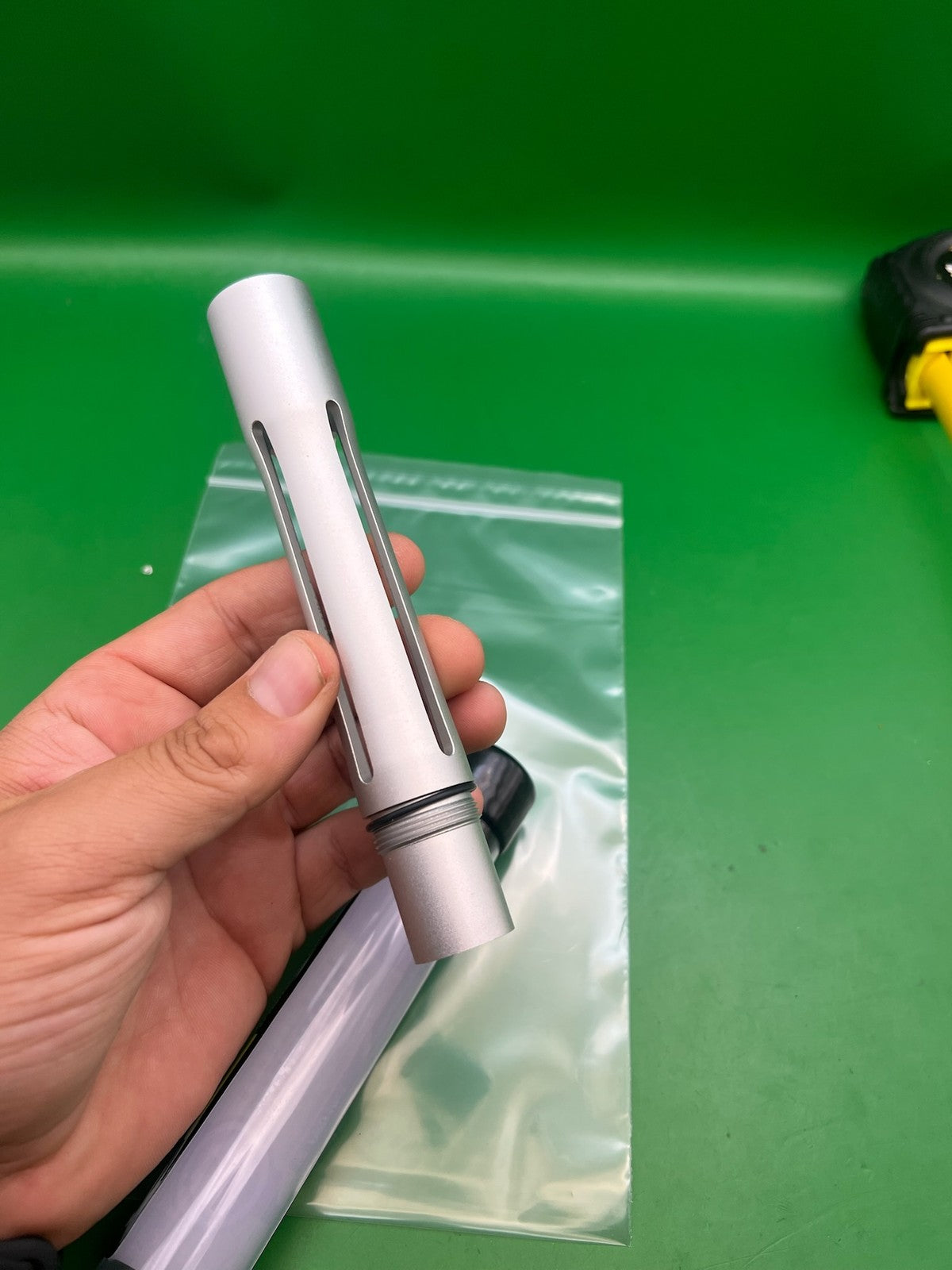 Infamous Silencio FXL Barrel Back Autococker Thread Dust Silver