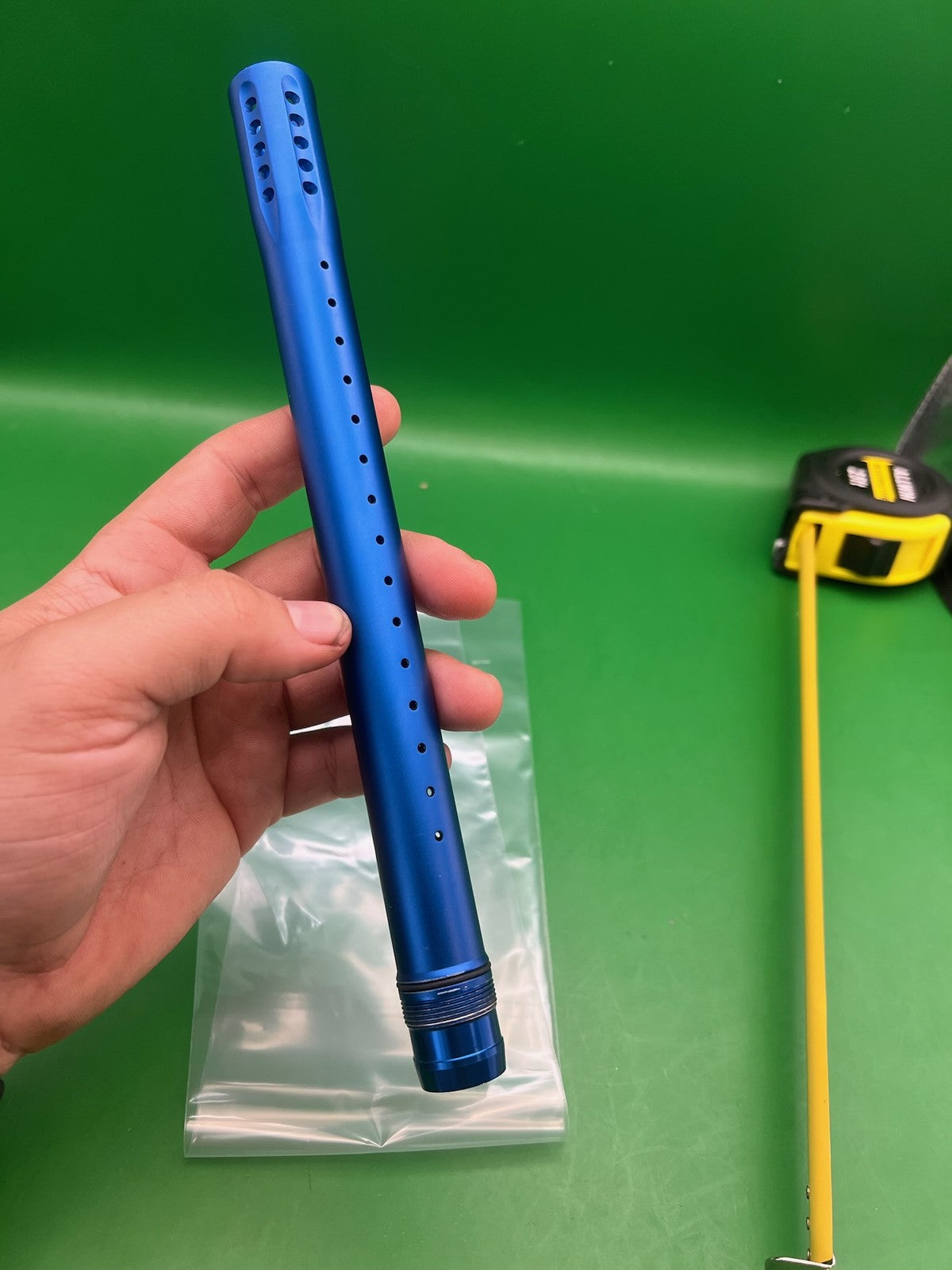 18 Inch Dye Ultralight Tip Blue - used paintball barrel tip - blue anno
