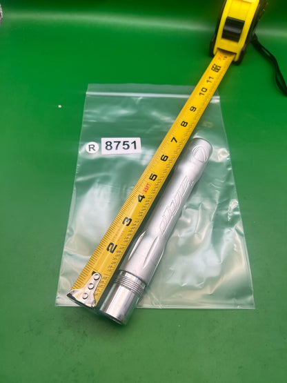 Dye UL Barrel Back .687 Bore AC Thread Silver Aluminum 6"