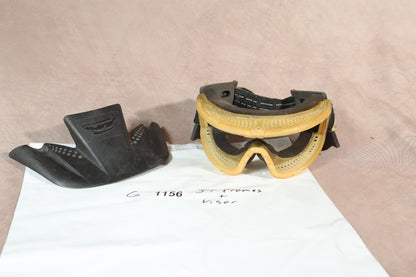 JT Paintball Goggle Frame Yellow With Black Visor Mask Parts