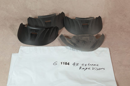 Extreme Rage Paintball Mask Visor Lot of 4 Black Grey