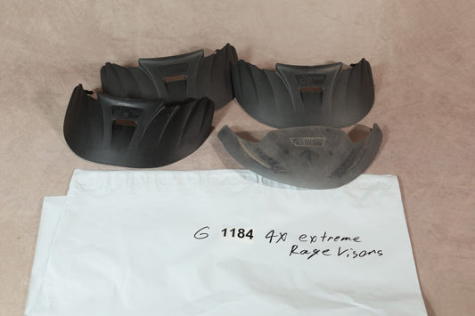 Extreme Rage Paintball Mask Visor Lot of 4 Black Grey
