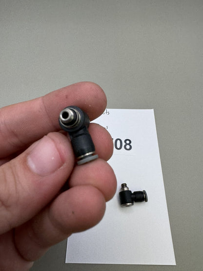 Smart Parts Ion Elbow Fittings Black Silver (Lot of 2)
