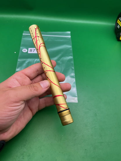 Dye Ultralite UL 14" Front Barrel Tip Gold Red Splash UL ULS GEO EGO LUXE