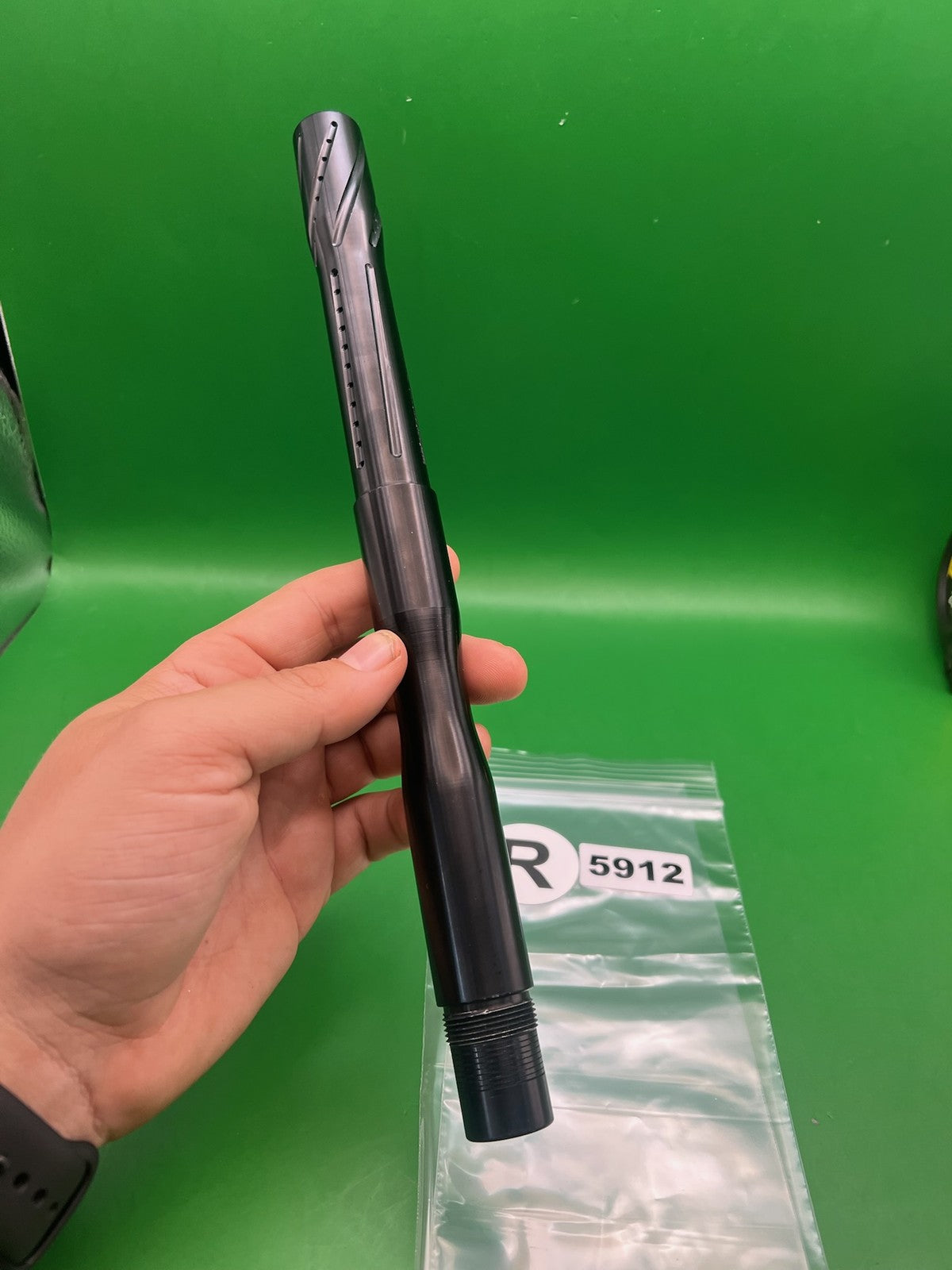 System X 12in Spiral Ported Autococker Cocker Paintball Barrel Black .689