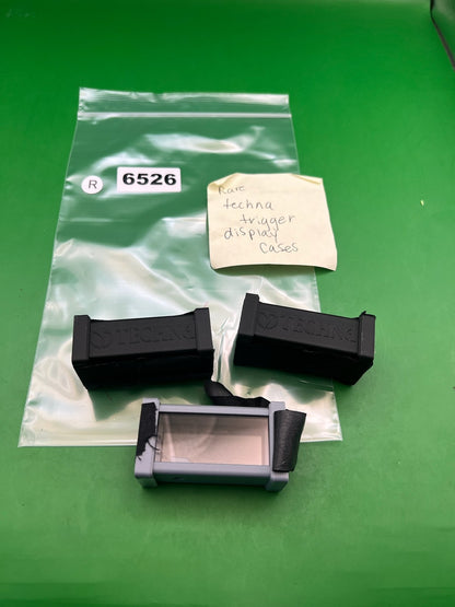 Techna Trigger Display Cases Black Gray Lot of 3 Rare