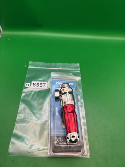 System X PB Inline HPR Torpedo Regulator Red Silver Polished