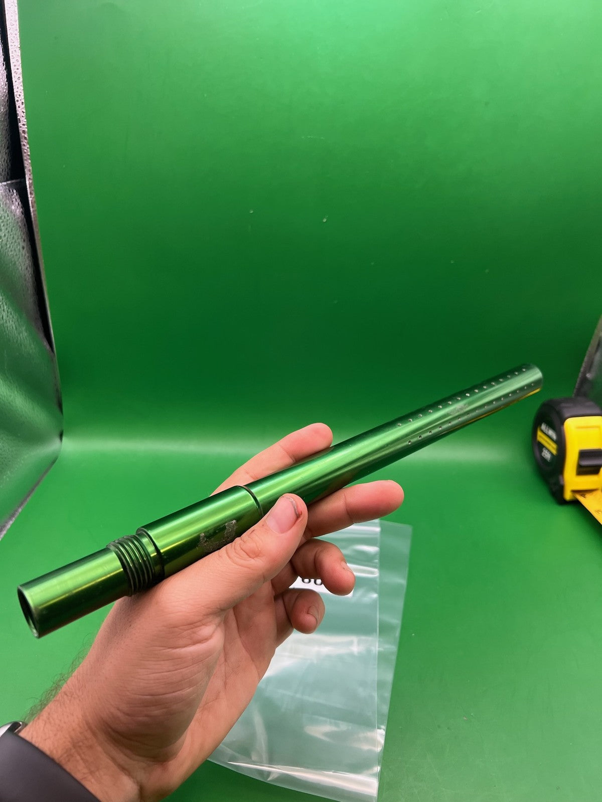 Green Angel Infinity Barrel - used paintball barrel - green anno