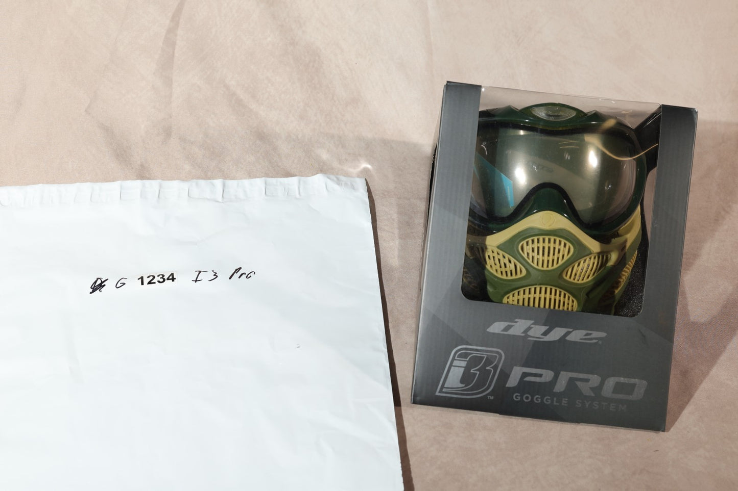 Dye i3 Pro Paintball Goggle System Mask Green Tan Camo New in Box