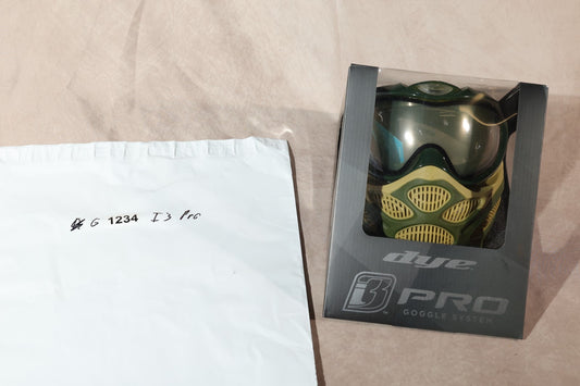 Dye i3 Pro Paintball Goggle System Mask Green Tan Camo New in Box