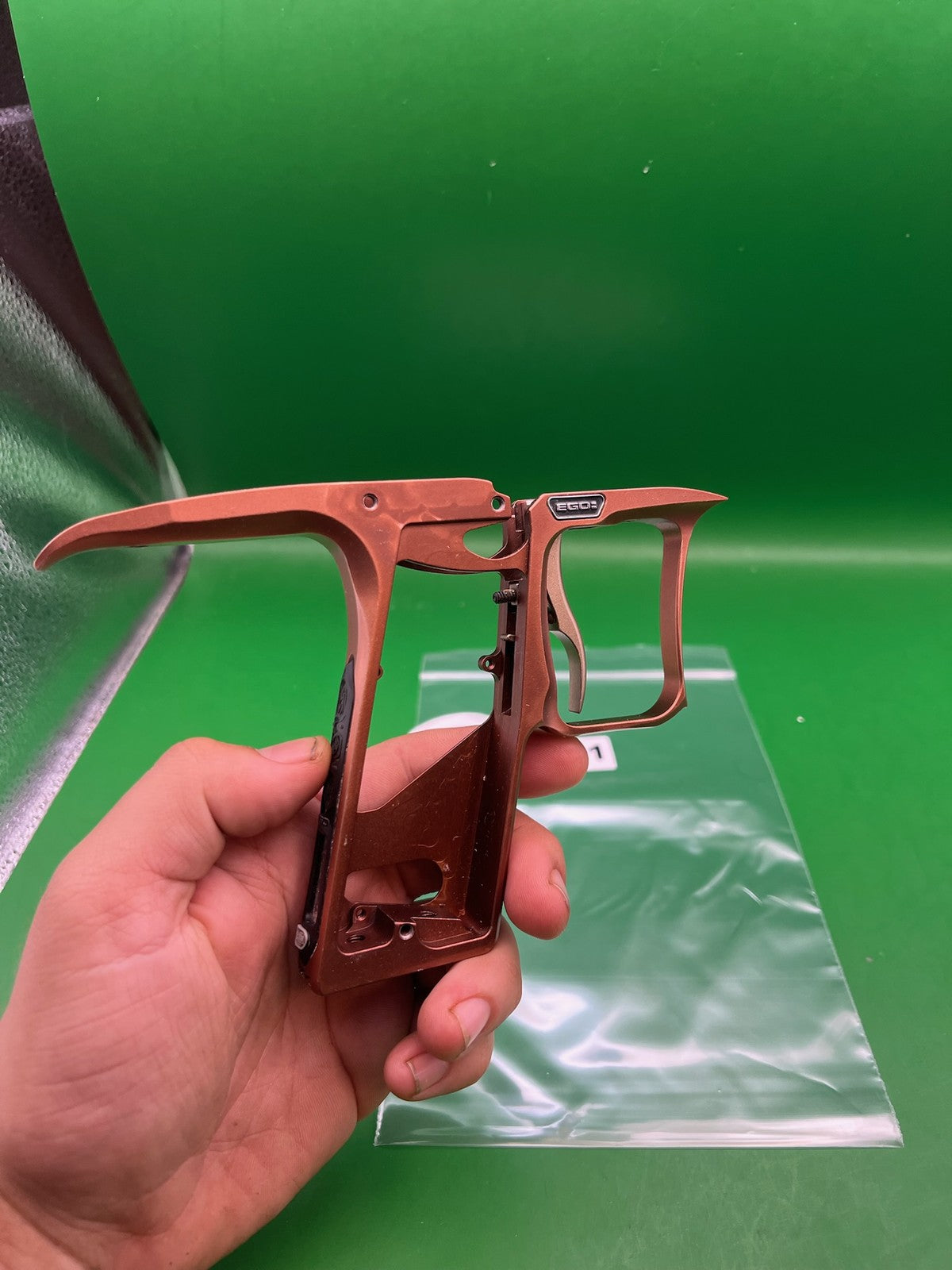 Planet Eclipse Ego Frame - used paintball trigger frame - copper anno