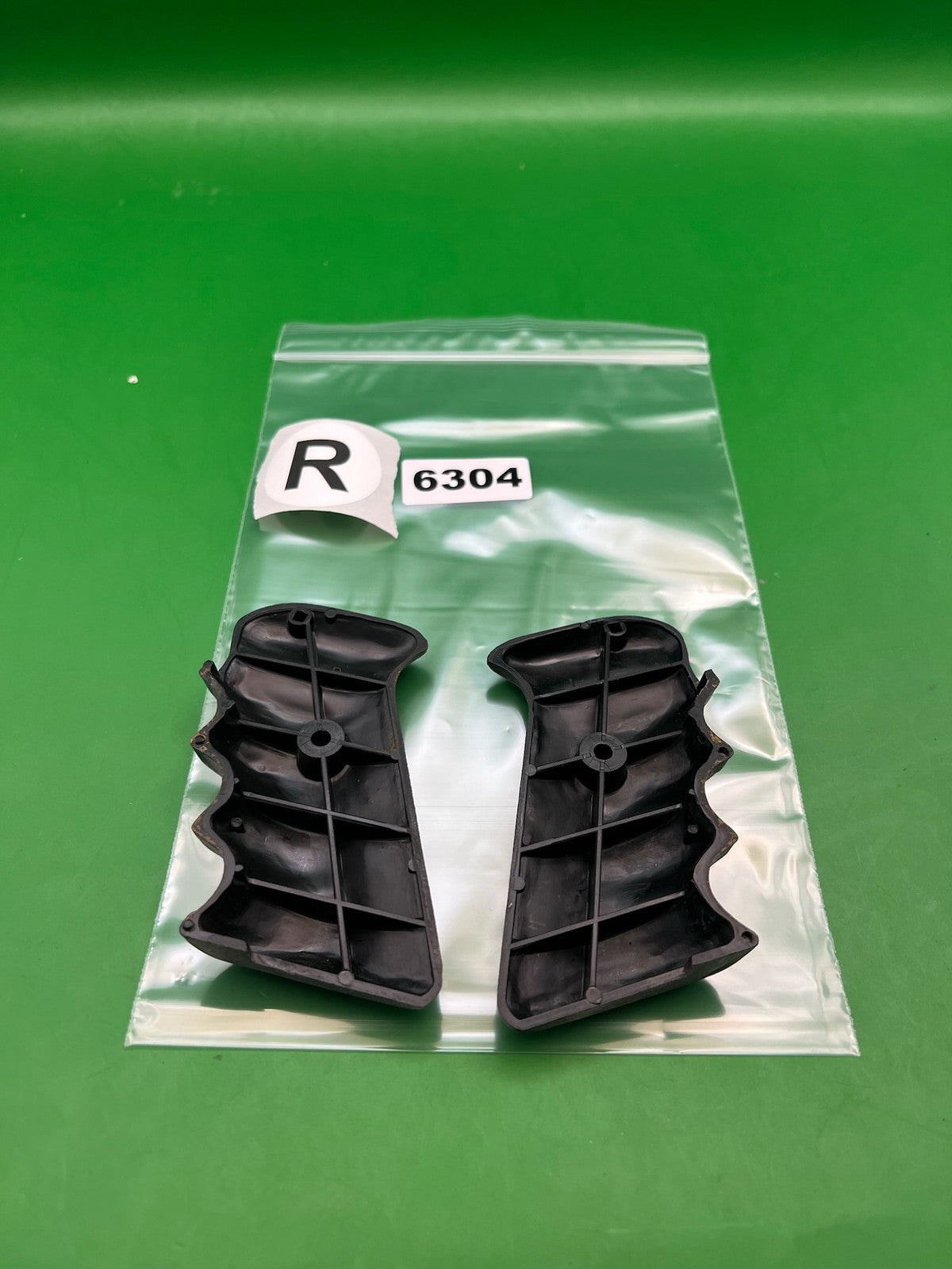 Single Hole Automag Grips - used paintball grip panels - black