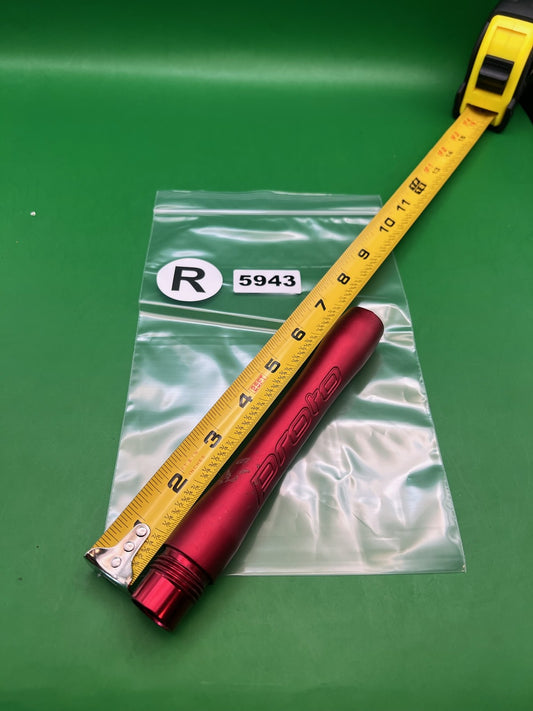 Ion Luxe Proto Barrel Back 8" .694 Red - used paintball barrel back - red anno