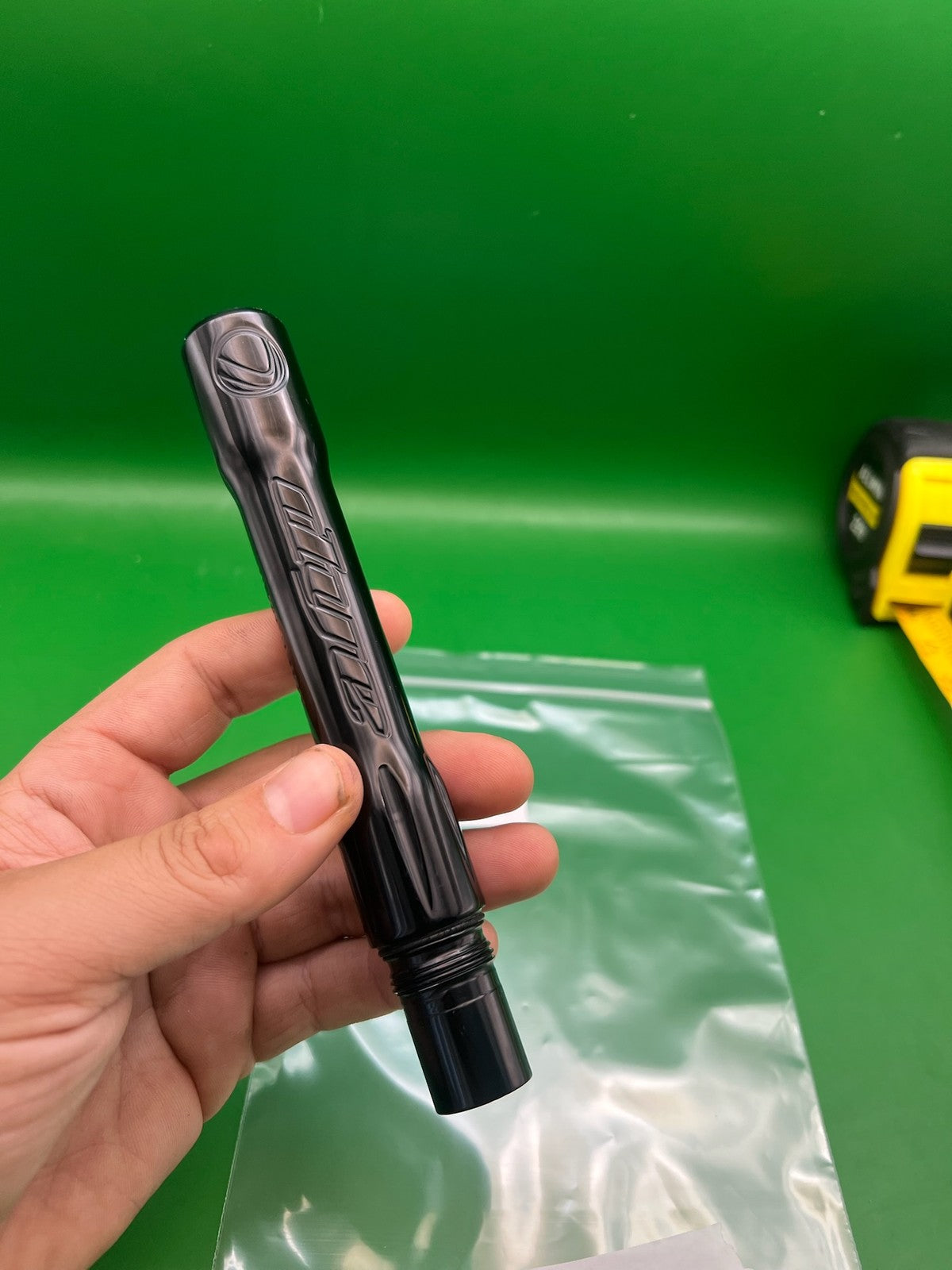 Spyder Ultralite Barrel Back Black .688 Bore - used paintball barrel back - black