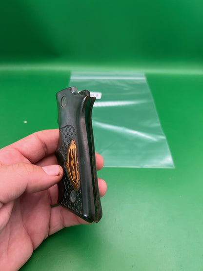 Dye 45 Style Sticky Grips Black Rubber Wrap Around Panels Yellow Logo