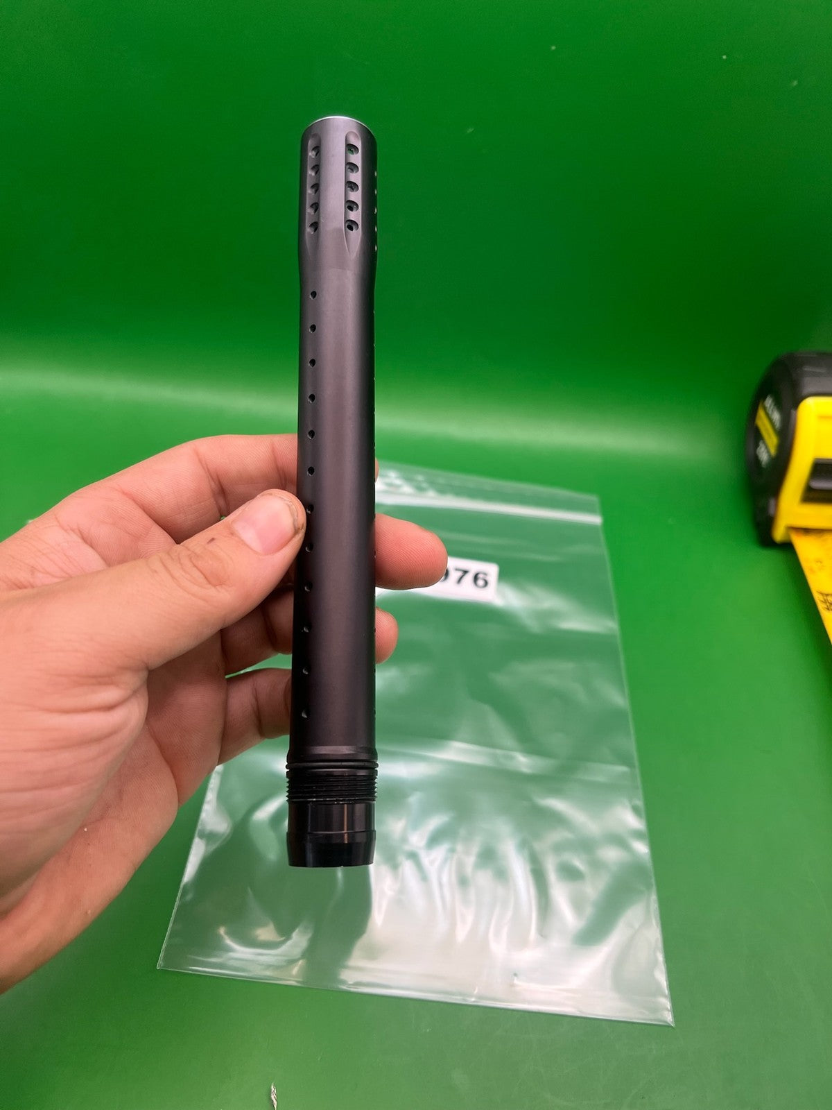Black Dye UL 14 Inch Tip - used paintball barrel tip - black