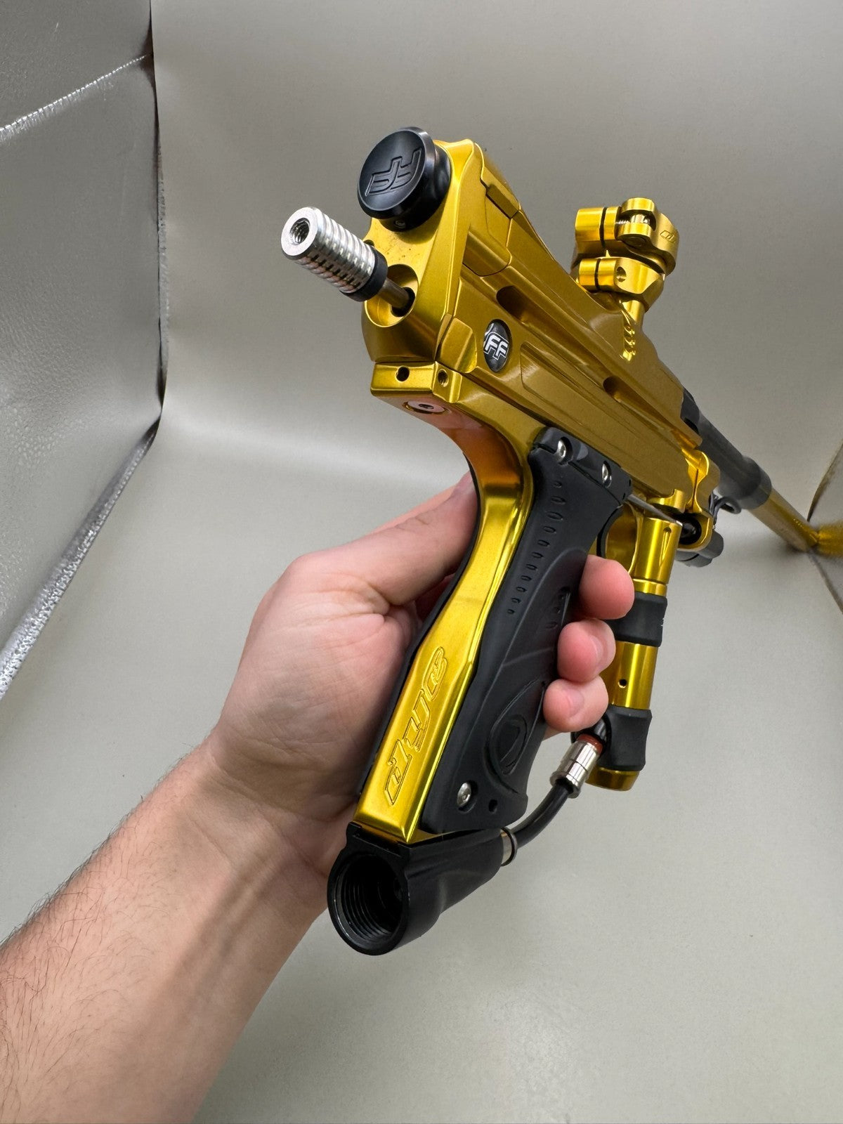 Free Flow PB 2022 Ultra Light Autococker - Gold - Paintball Marker Fully Working