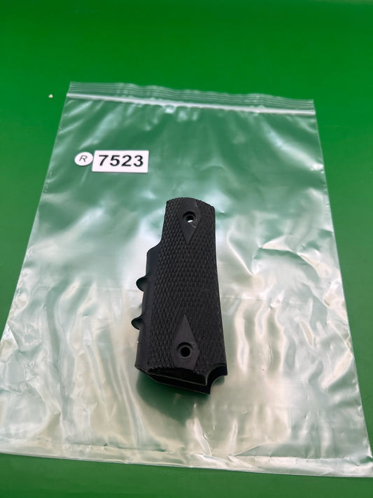 Vintage 45/1911 Style Paintball Grip Panels Black Rubber Checkered Diamond