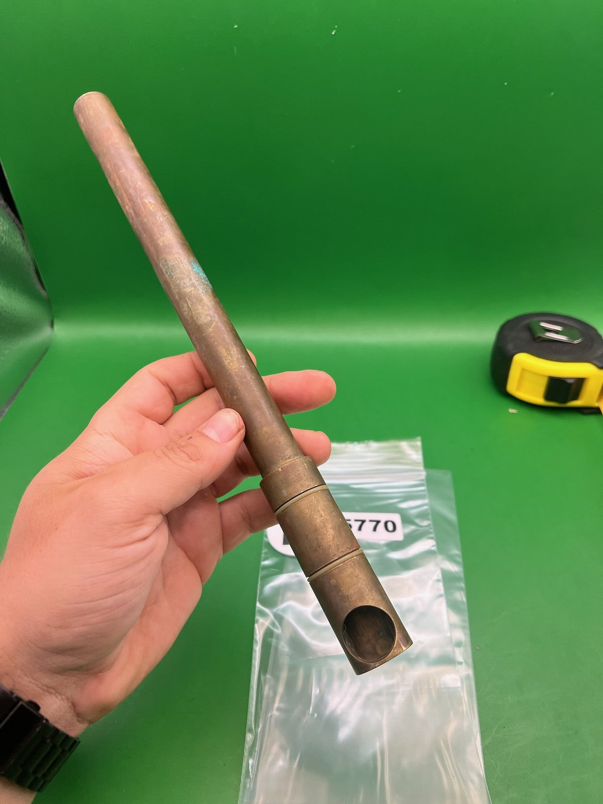 Automag 12" .698 Brass Barrel - used paintball barrel - brass