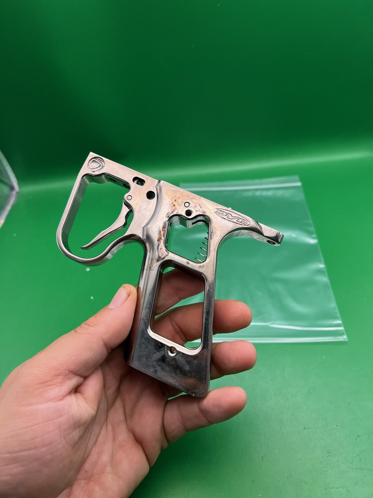 Dye Autococker Swing Hinge Double Trigger Frame Nickel Chrome Silver